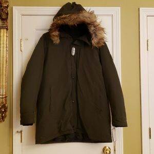 ♦️SOLD♦ Men's Puffer Parka Coat Removable Fur Hood